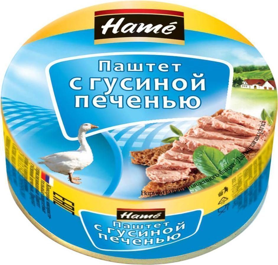 Каталог :: Продукты питания :: Бакалея :: Паштеты :: Другие товары бренда  Hame :: Паштет Hame с гусиной печенью 117 г (4610007577328)