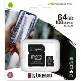 Карта памяти microSDHC 64 ГБ Kingston Canvas Select Plus (SDCS2/64GB)