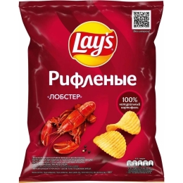 Чипсы картофельные Lay's Рифленые Лобстер, 140 г