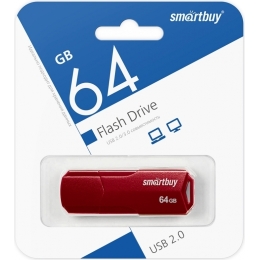 Флеш-накопитель SmartBuy 64GB CLUE Burgundy
