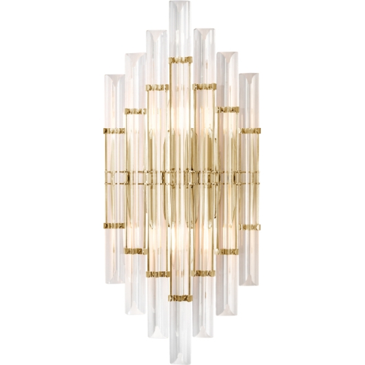 Настенный светильник Crystal Lux SARAGOSA AP2 BRASS/TRANSPARENTE