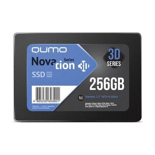 Накопитель SSD 256GB QUMO Novation TLC 3D (Q3DT-256GSCY)