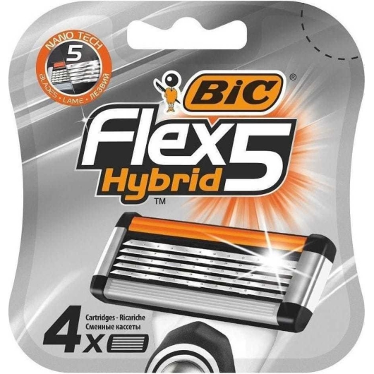 Сменные кассеты для бритья Bic Flex 5 Hybrid 4 шт (3086123534438)