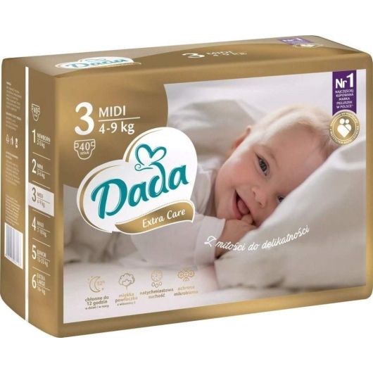 Подгузники Dada Extra Care размер 3 (4 - 9 кг) 40 шт (8594159081147)